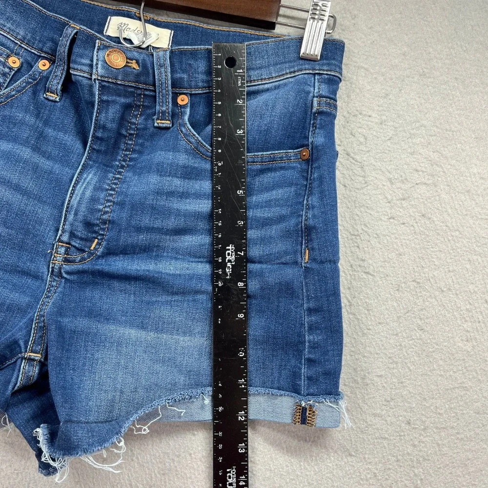 Madewell Denim Shorts Women 28 Blue Jorts High Rise Frayed Raw Hem Cutoff Summer